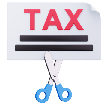 3D Icon Tax Cut File png
