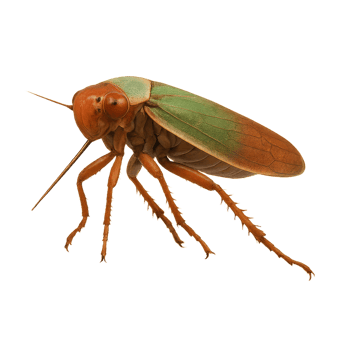 Detailed 3D Render of a Leafhopper on White Background png
