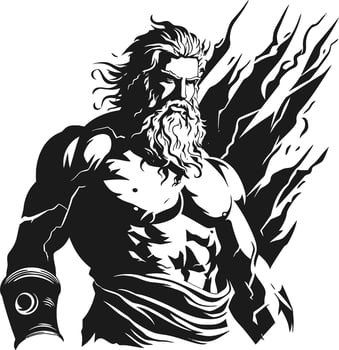 Zeus Greek God Illustration. vector