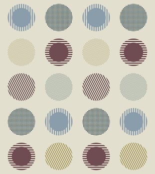Retro pattern with circles vector