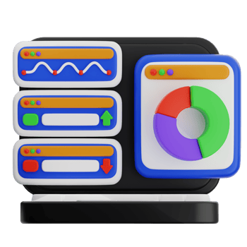 Business analytic 3d illustration. marketing analysis icon. png