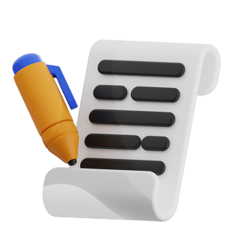 Notepad with a marker icon png
