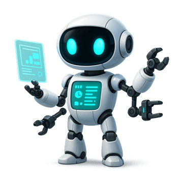 Futuristic Robot Assistant with Digital Display and Friendly Design png