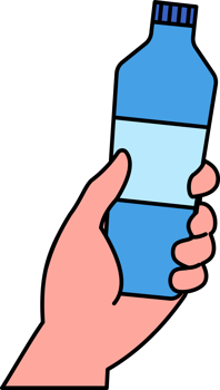 Bottle of water in hand. hand holding a bottle. Hand holding a sports drink bottle. dehydration. drink water. energy drink. exercise png