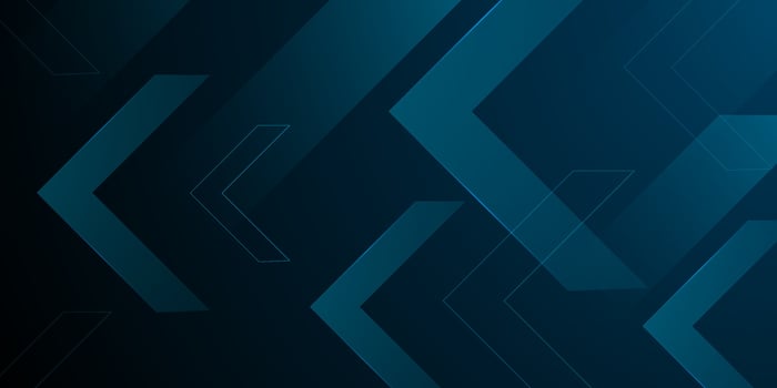 Abstract dark blue futuristic arrow concept background. Overlap triangle arrow pattern design. vector