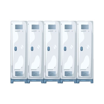 Row of School Lockers vector