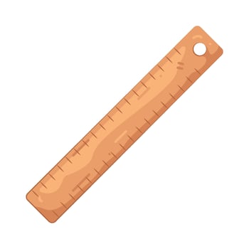 Wooden Ruler illustration vector