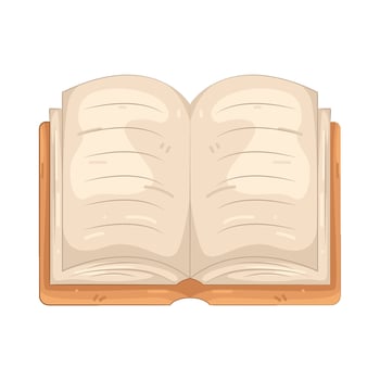 Open Book with Blank Pages vector