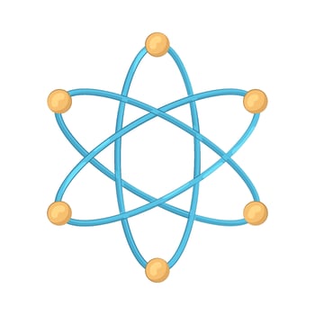 Atom Model with Orbiting Electrons vector