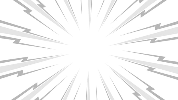 abstract grey comic exploding lines on white background vector