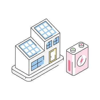 Get a glimpse of this isometric icon of eco house vector