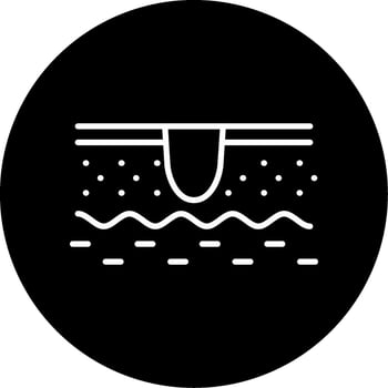 Clear Complexion Skin Icon Circle Inverted vector