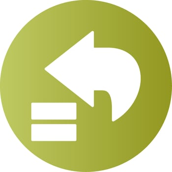 Backward Face Gradient Circle Icon vector