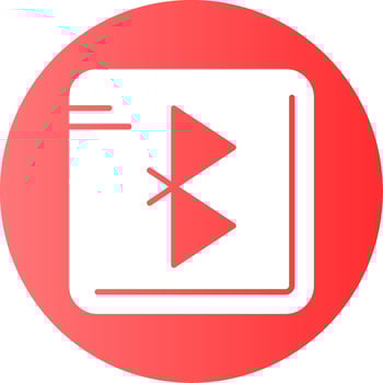Bluetooth Gradient Circle Icon vector