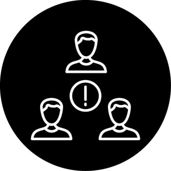 Team Meeting Schedule Alert Circle Inverted vector