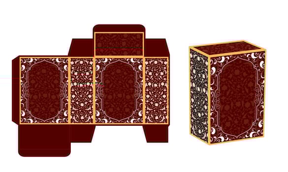 decorative packaging box design vector