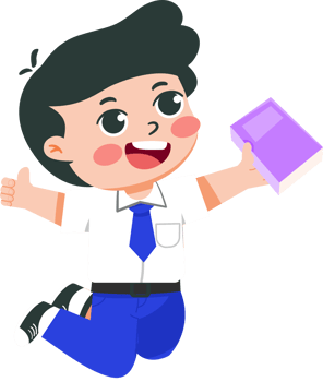 illustration of indonesian junior high school children jumping holding books png