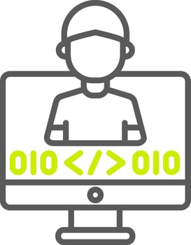 Programmer Smart Tech Badge vector