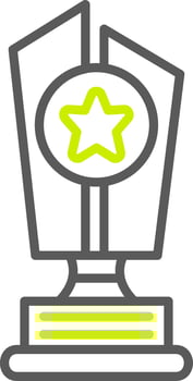 Trophy Star Neutral Icon Unit vector