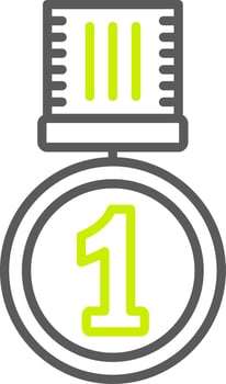 1st Prize Simplified Tech Element vector