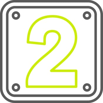 Number 2 Smart Tech Badge vector