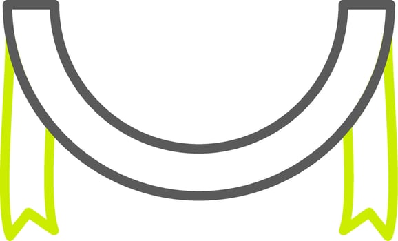 Circle Ribbon Artistic UI Component vector