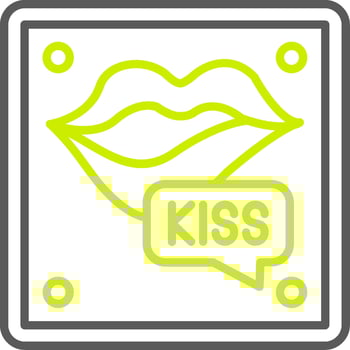 Kiss Polished Interface Symbol vector