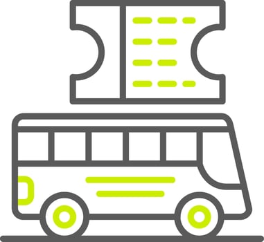 Bus Ticket Highlighted UX Stamp vector