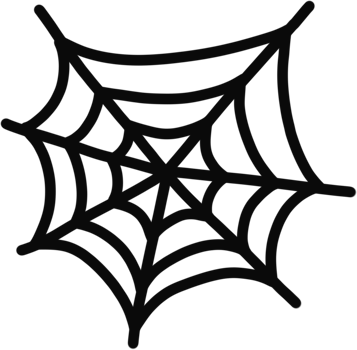 The spider web is depicted with thin, stark black lines forming a classic radial pattern with concentric rings. png