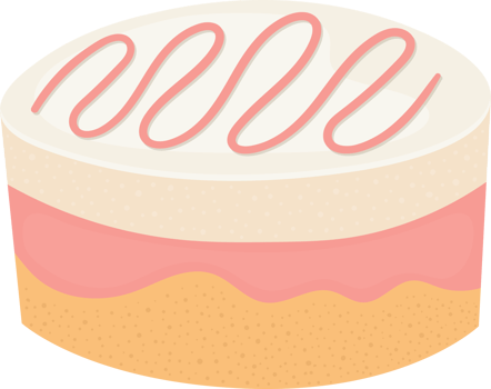 Delightful layered cake with decorative frosting, a sweet treat for any event. png