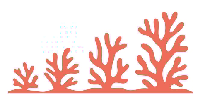 Coral or Seaweed Silhouette Design in Coral Color vector