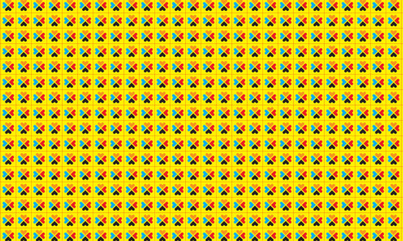Abstract background design with yellow lines and colorful dotted pattern illustration vector