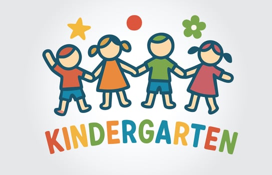 Kindergarten Children kids Logo Template vector