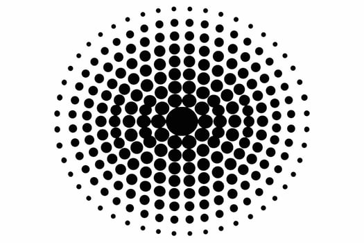 A circle with dots on it vector