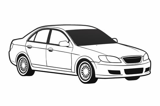 Car coloring pages for kids vector
