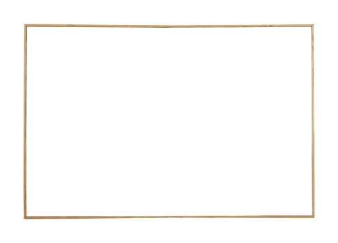 minimalist wooden frame horizontal isolated on white png
