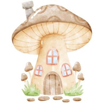 Cozy Brown Mushroom Fairy Home png