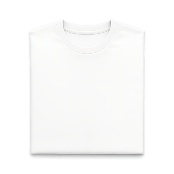 A Neatly Folded Blank White T Shirt on a Plain Background png