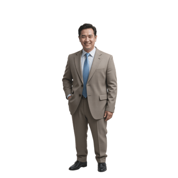 Professional Businessman in Suit Posing for Corporate Photography png