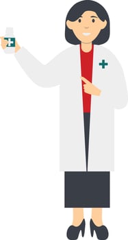 Pharmacist People Character Isolated on White Background vector