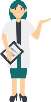 Pharmacist People Character. Isolated on White Background. vector