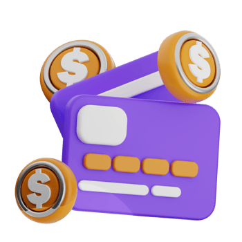 Bank card 3d illustration. payment icon. png