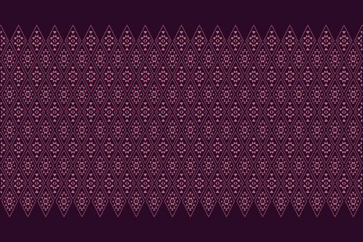 Seamless red fabric texture with knitted hearts, a romantic pink and violet Valentine's Day pattern illustration vector