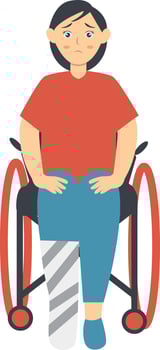 Woman with Pain and Injury. vector