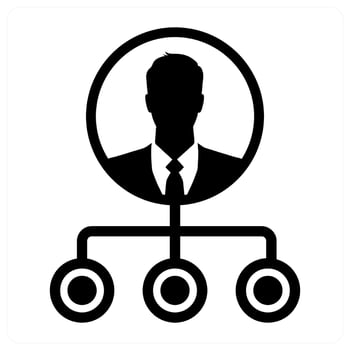 Hierarchy concept in black color vector