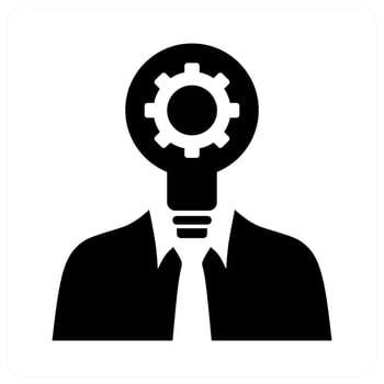 Inspring icon concept in black color vector