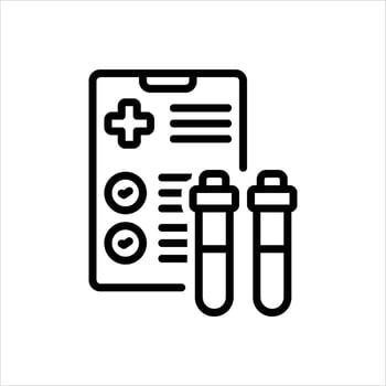 Black line icon sampling vector