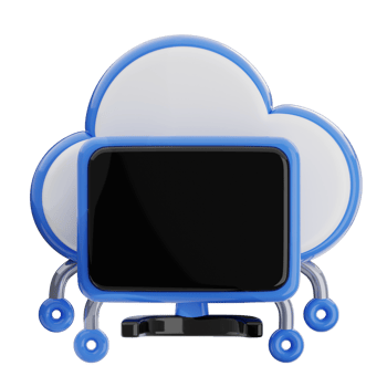 Cloud computing 3d illustration. png