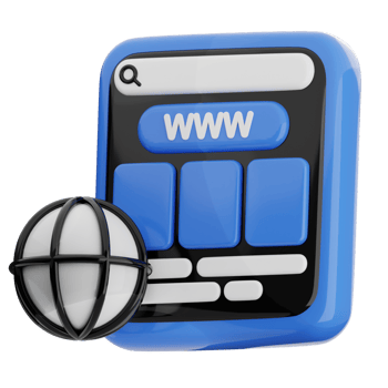 Web icon with globe symbol png