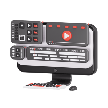 Filmmaking and editing illustration png